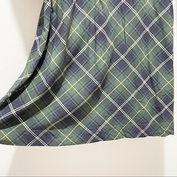 THE SAVILE ROW Women’s Glen Green Plaid Flutter Sleeve Dress - Picture 3 of 7